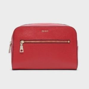 DKNY Bryant large cosmetic leather pouch